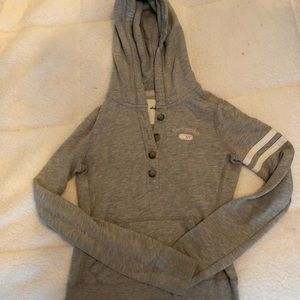Girls Abercrombie quarter button-up sweatshirt